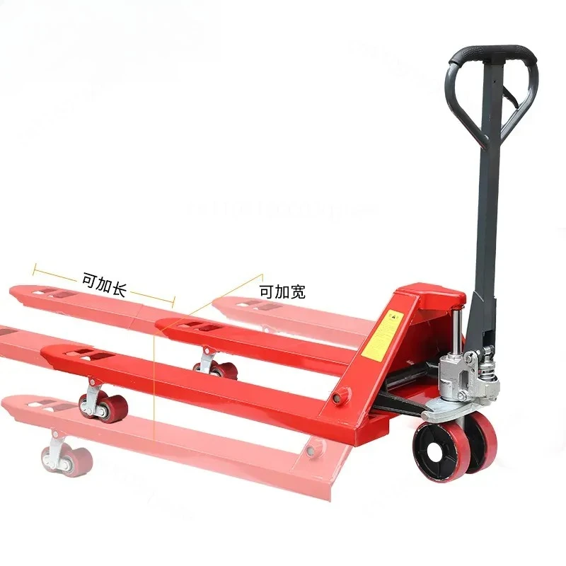 for 3 Ton Manual Ground Cattle Forklift Lengthened Widened Lifting Logistics Pallet Truck Manual Hydraulic Truck Manual