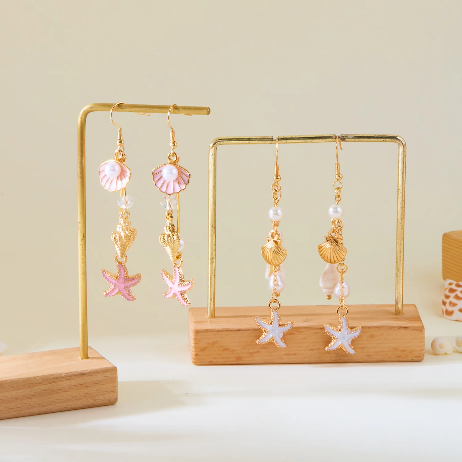 Bohemia Starfish Shells Conch New Dangle Earrings for Women Long Tassel Star Shell Drop Earring Girl Ocean Beach Party Jewelry