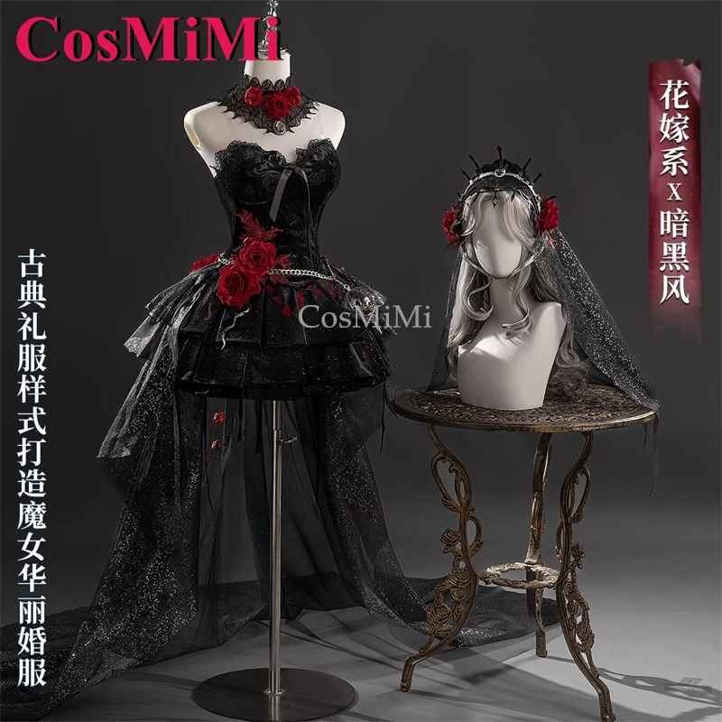 CosMiMi Ada Messmer/Masak Cosplay, kostum V identitas permainan malam abadi gaun elegan pesta karnaval pakaian bermain peran