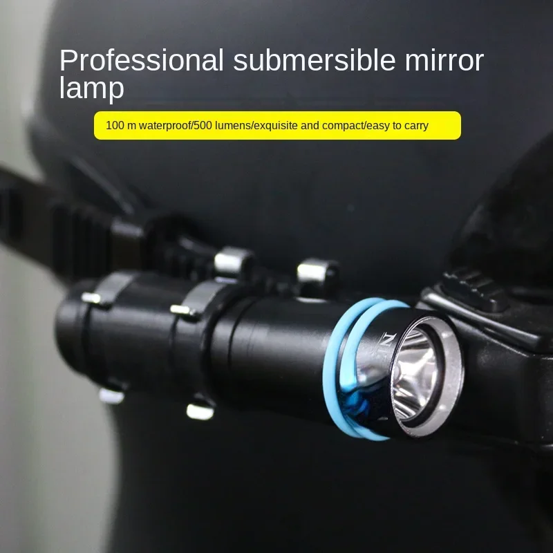 Diving Mirror Light 500 Lumen Diving Flashlight Night Submersible Waterproof Headlight Ms01