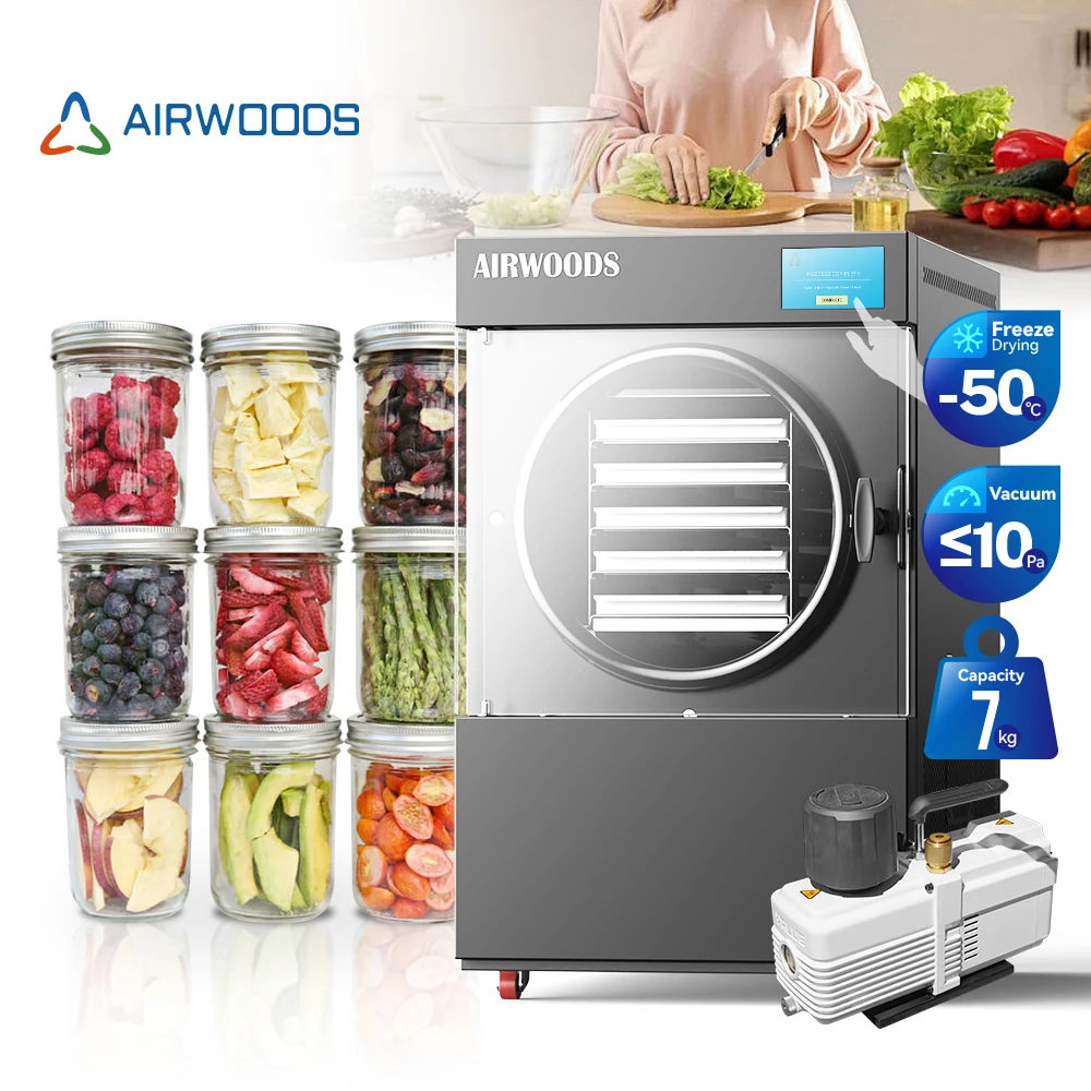 Automatic Home Commercial 7kg Freeze Dry Machine Vacuum Dryer Price Fruit Candy Food Vacuum Freeze Dryer Machine For Sale