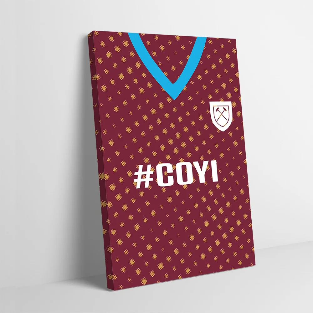 Pôster Personalizável do Jersey do Clube de Futebol West Ham United, Pintura em Lona para Decoração de Interiores