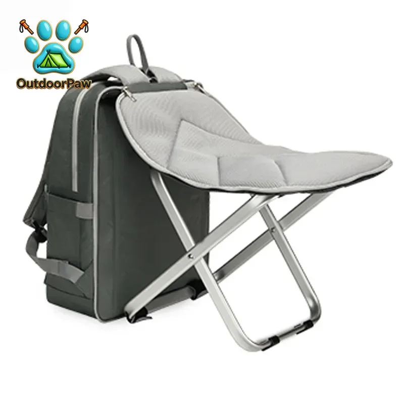 Folding Fishing Chair Backpack 2 In 1 Lightweight Stool Combo for Camping Mountain Hiking Picnic
