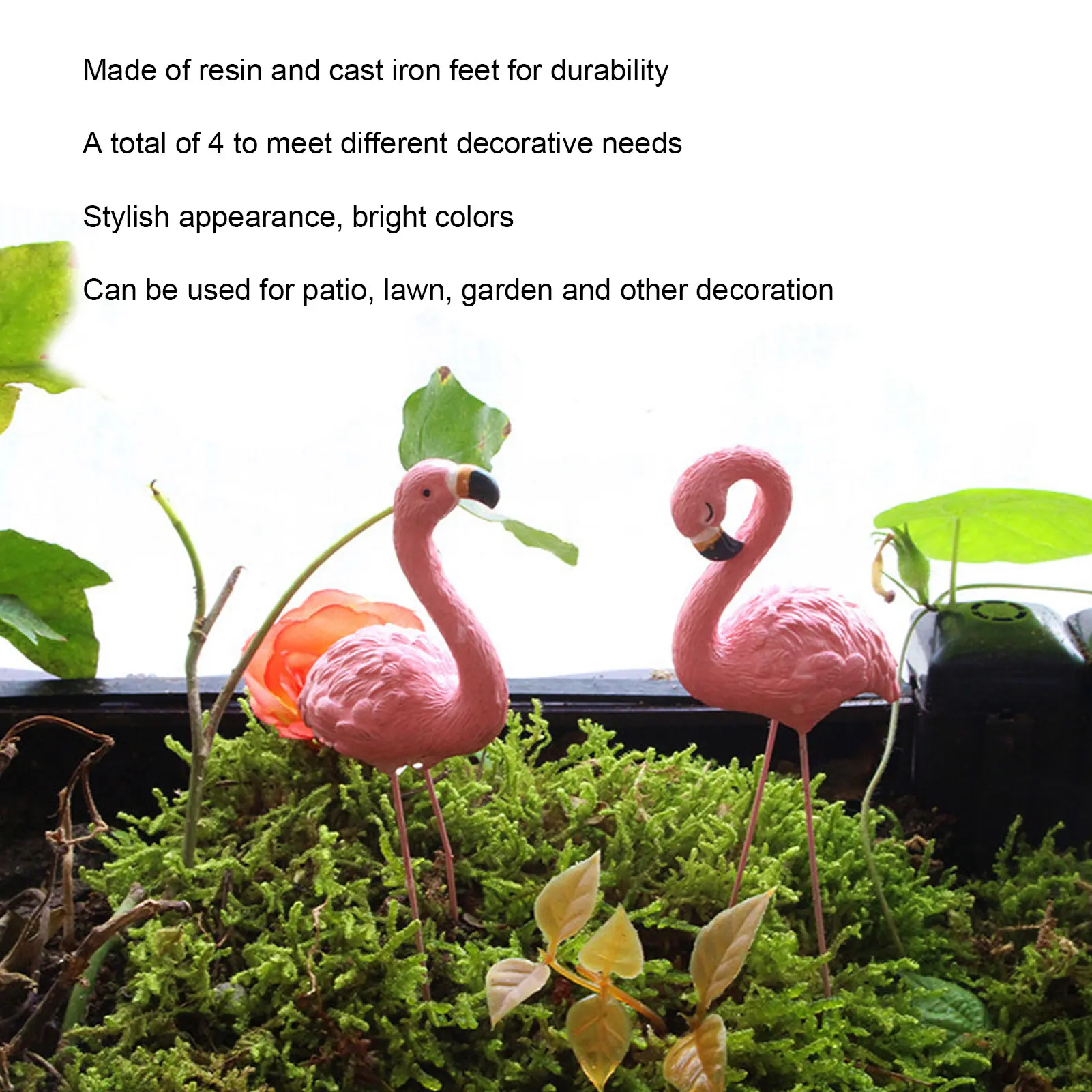 Cute Flamingo Gifts Beautiful Practical Stylish Appearance Fine Details Resin Material Flamingo Yard Statue for Gifts