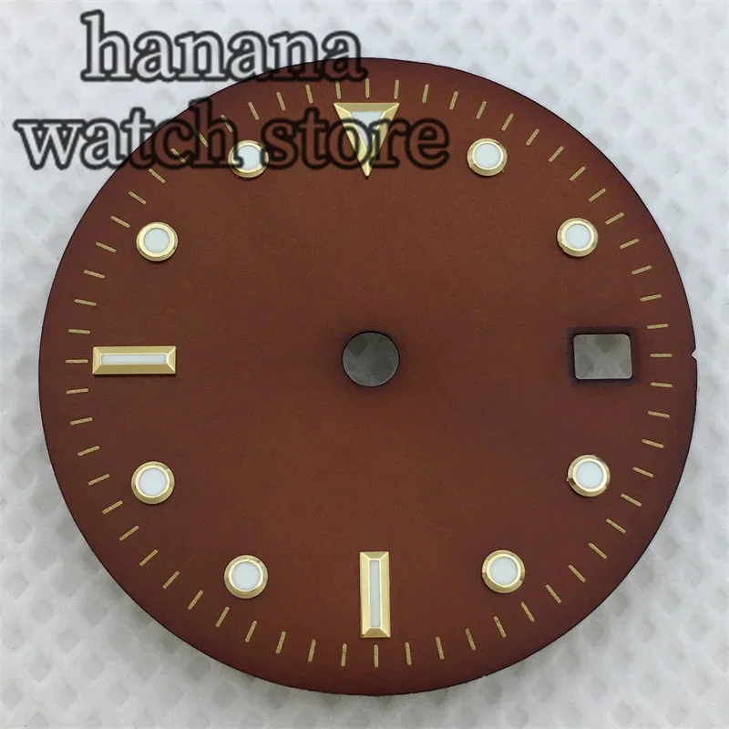 29mm sterile dial Brown dial gold marking for NH35 NH35A NH36 NH36A movements