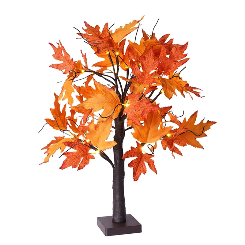 

Maple Leaf Tree Lights With 24 Leds 60Cm Light Tree With Autumn Leaves Decoration For Table Autumn