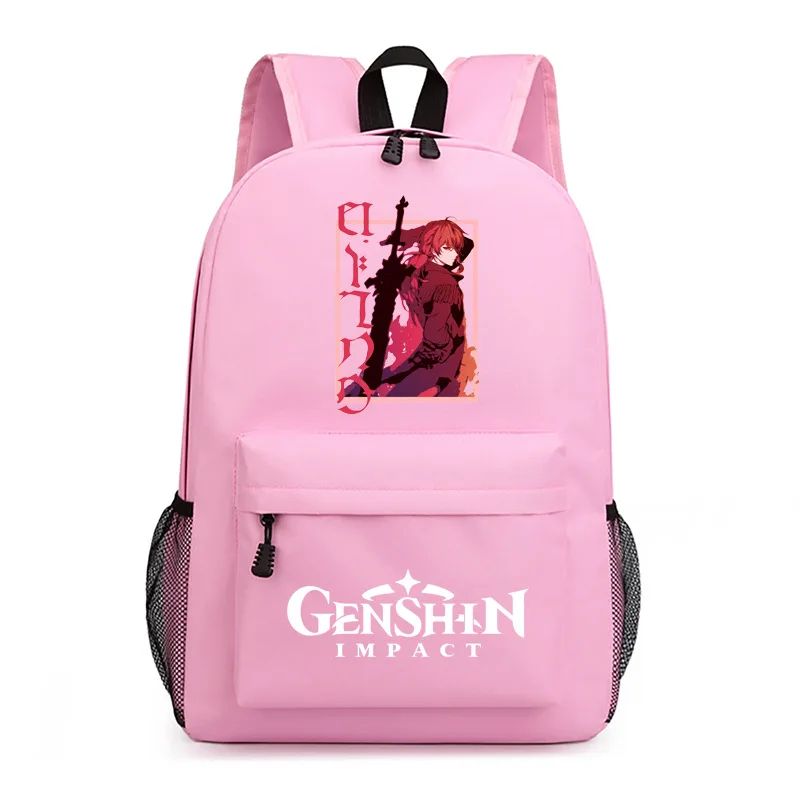 

Creative Popular Cute Genshin Impact Notebook Backpacks pupil School Bags Print Oxford Waterproof Boys/Girls Laptop Backpacks