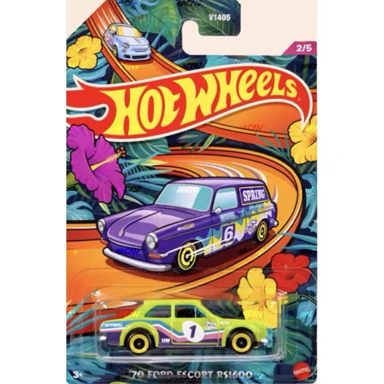 Mattel Hot Wheels Easter Set V1405 Fiat VW Escort Mini Subaru Spring Rare Model Collection Diecast 1:64 Metal Toy