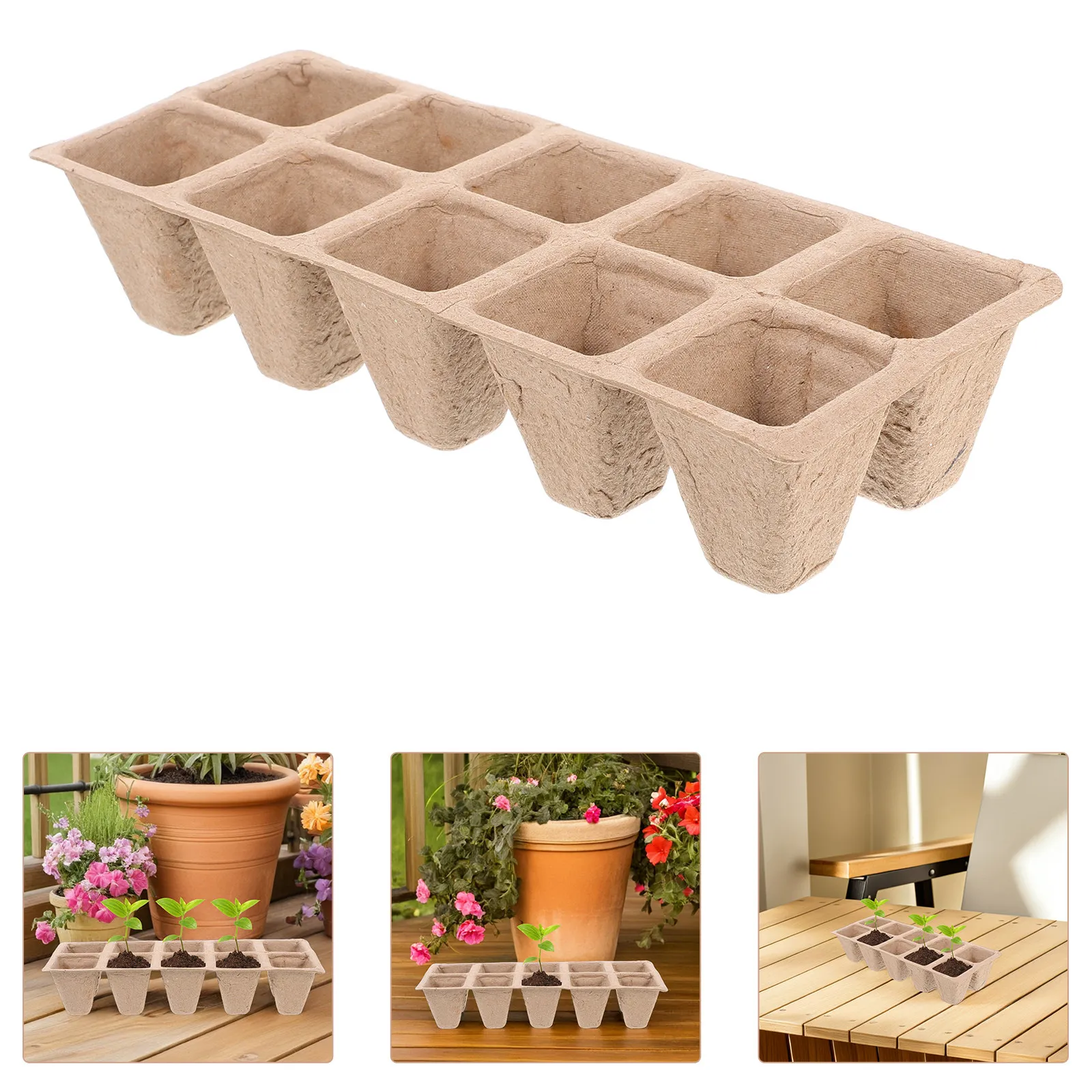Plastic Plant Nursery Pots Garden Indoor Seedling Halloween Christmas Mini Planter Herb Garden Home Garden Flower Garden 20Pcs