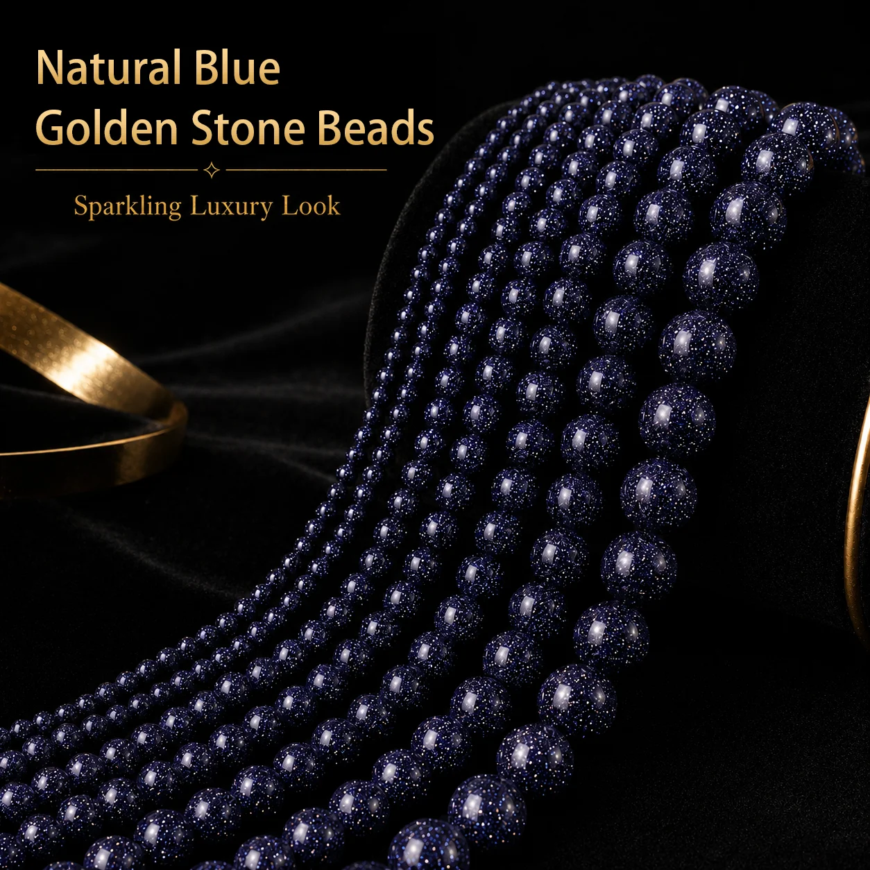 4-12mm 16pcs Stone half strand Blue Sandstone Spacer Loose Beads For Jewelry Bracelets Necklace Making DIY Accessories