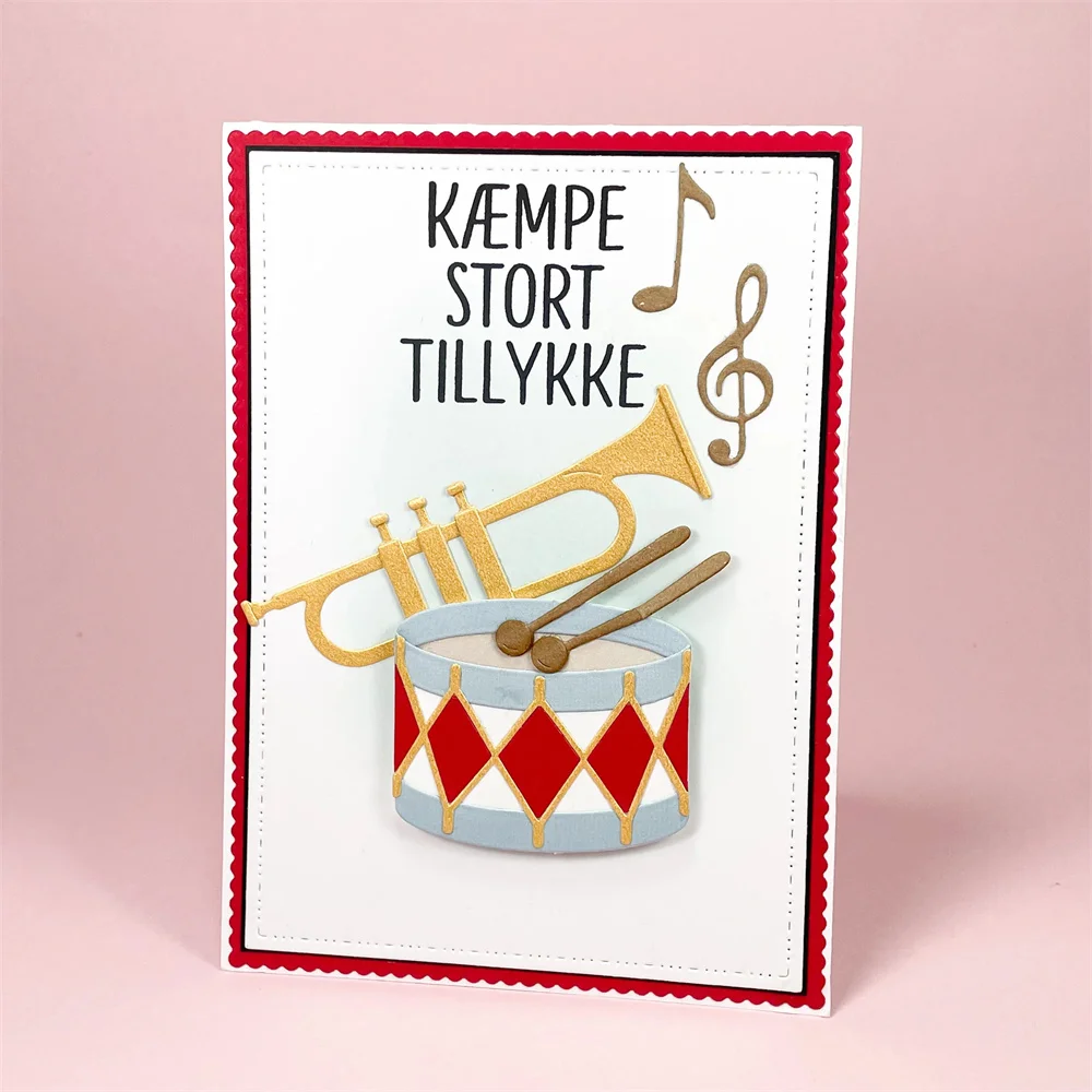 2025 New Christmas Cutting Embossing Dies Lille Bangs Stor Bangs Drum Node Dies DIY Scrapbooking Greeting Card Diary Handmade