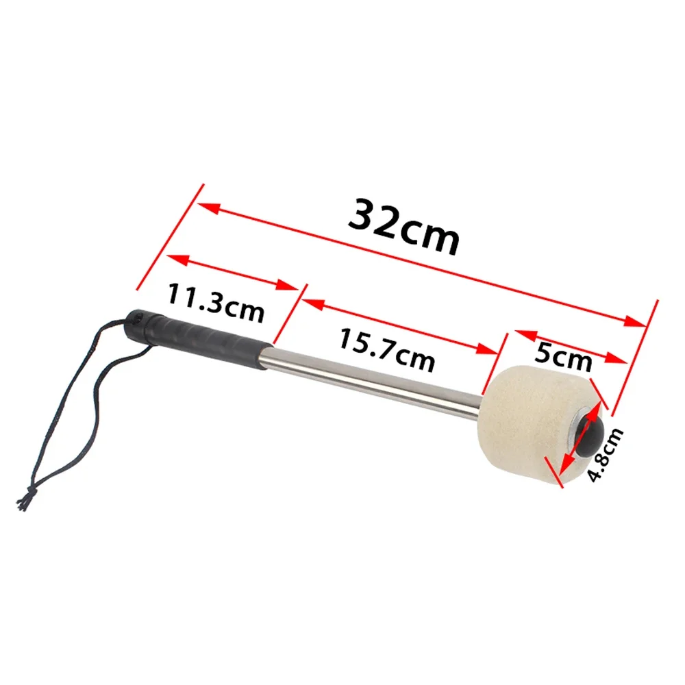 M mbat 2 teile/satz Wollfilz-Drumsticks rutsch feste Bass Drum Mallet unverzicht bare Percussion-Instrumenten-Zubehörteile – Detail 5