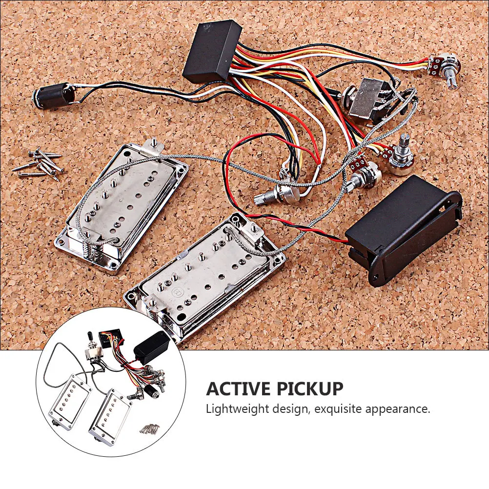 1Set Humbucker Guitar Pickup Circuit Battery Box Included Warm Vintage Tone Enhanced Output Crunch Sustain