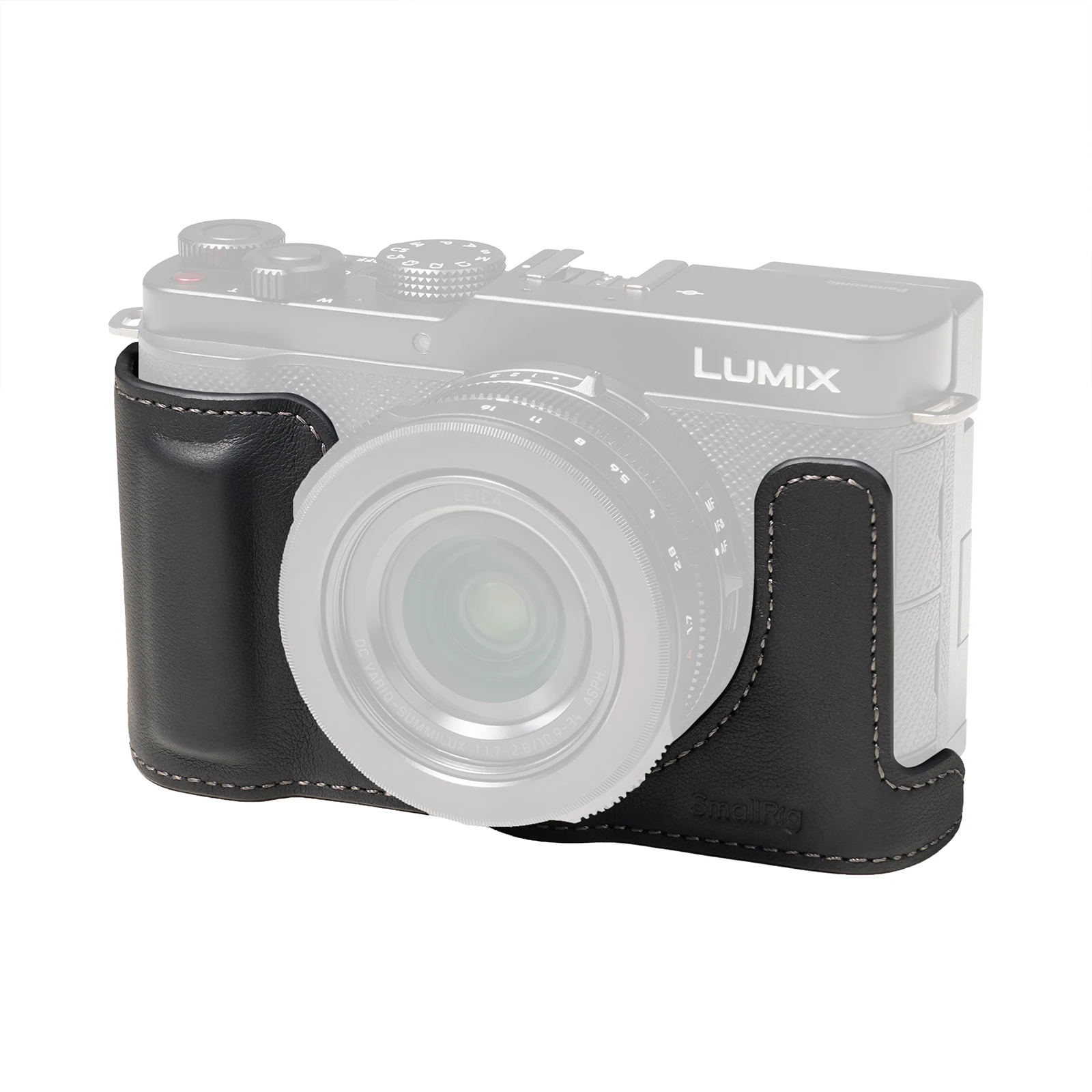 SmallRig Half Case voor Panasonic LUMIX L10 Retro Echt lederen camera beschermhoes met voorste handgreep Geschikt voor de meeste statieven