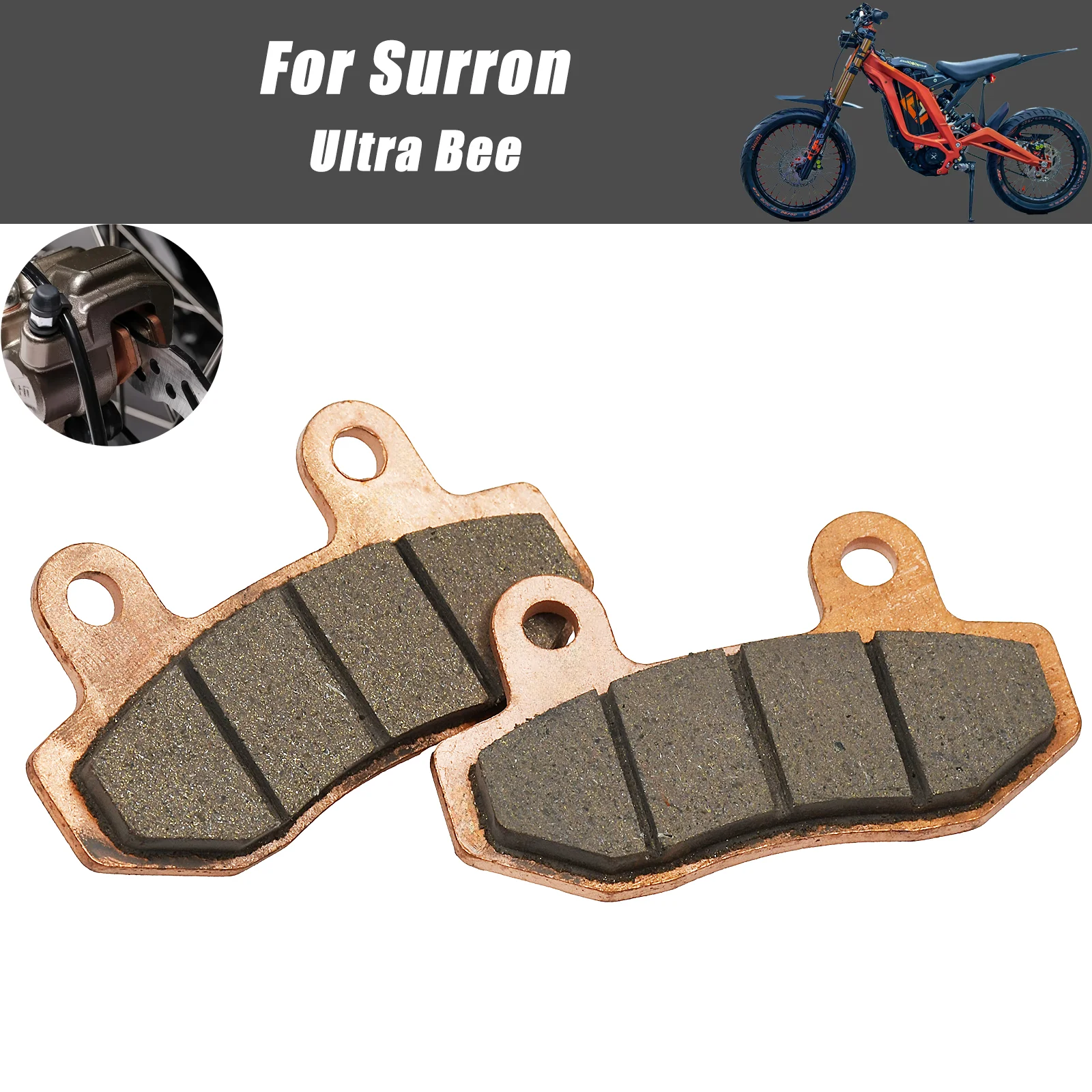 For Sur‑Ron Ultra Bee Surron UltraBee Copper Based Sintered Front & Rear Disc Brake Pads Original Spare Parts Electric Motocross