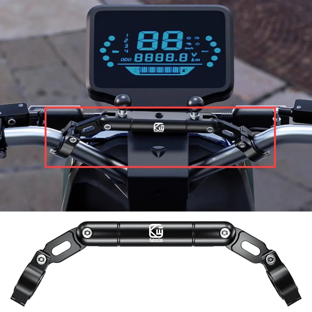 Universal Motorcycle Balance Bar Handle Bracket 22mm Aluminum Crossbar Handlebar Extended Adjustable Motorbike Reinforce Lever