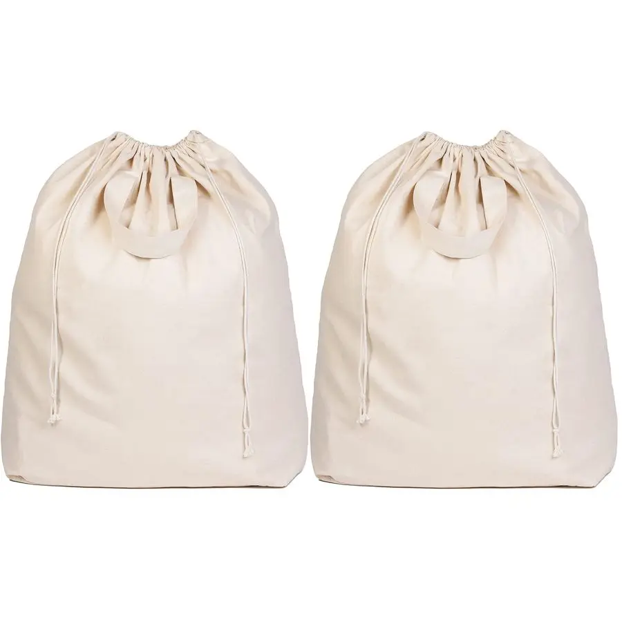 

Laundry Bags Extra Large, Heavy Duty, 100 Cotton Laundry Bag with Straps, Handles and Drawstring College Dorm Laundry Bag in XL