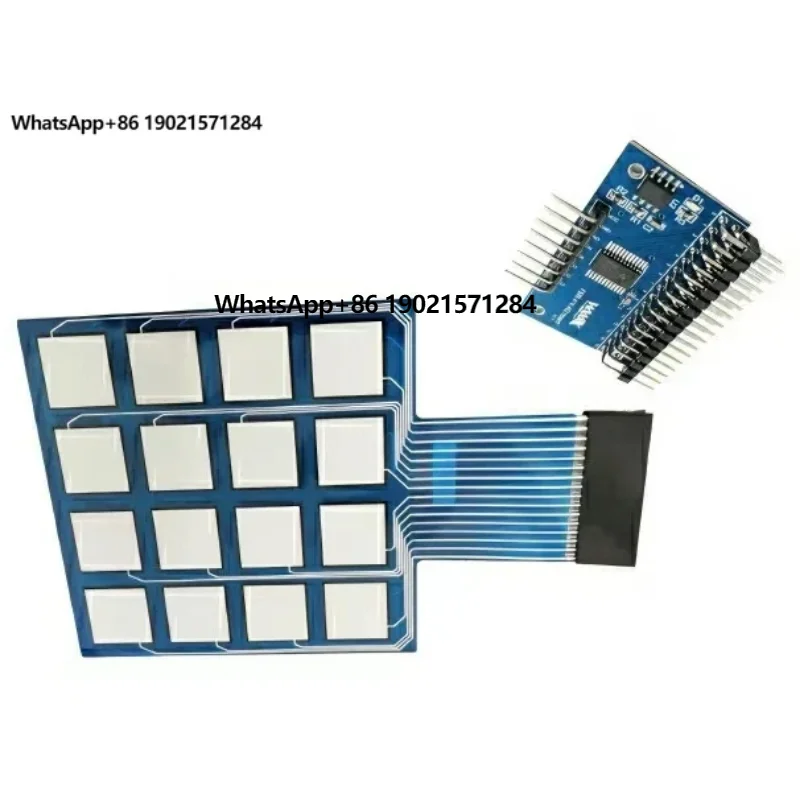 Flexible FSR thin film pressure sensor 4*4 matrix16 nodes square side length 20 mm Full set of membrane  fsr pressure sensor