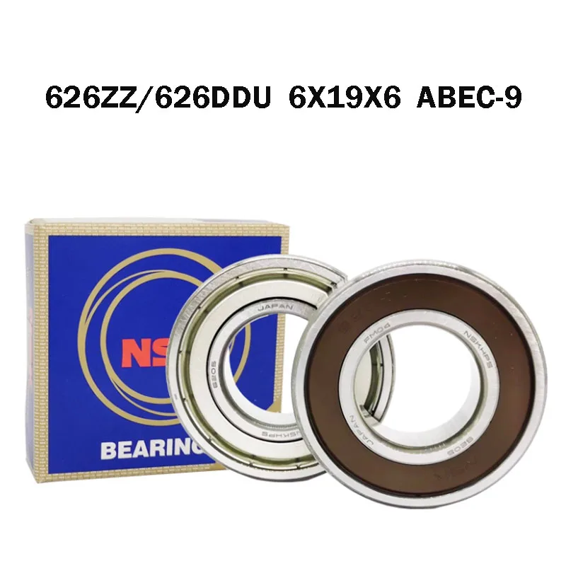 10Pcs Origin Japan NSK 626ZZ Bearing ABEC-9 6x19x6mm High Speed Miniature 626zz Ball Bearings 626 ZZ EMQ Z3V3 Quality