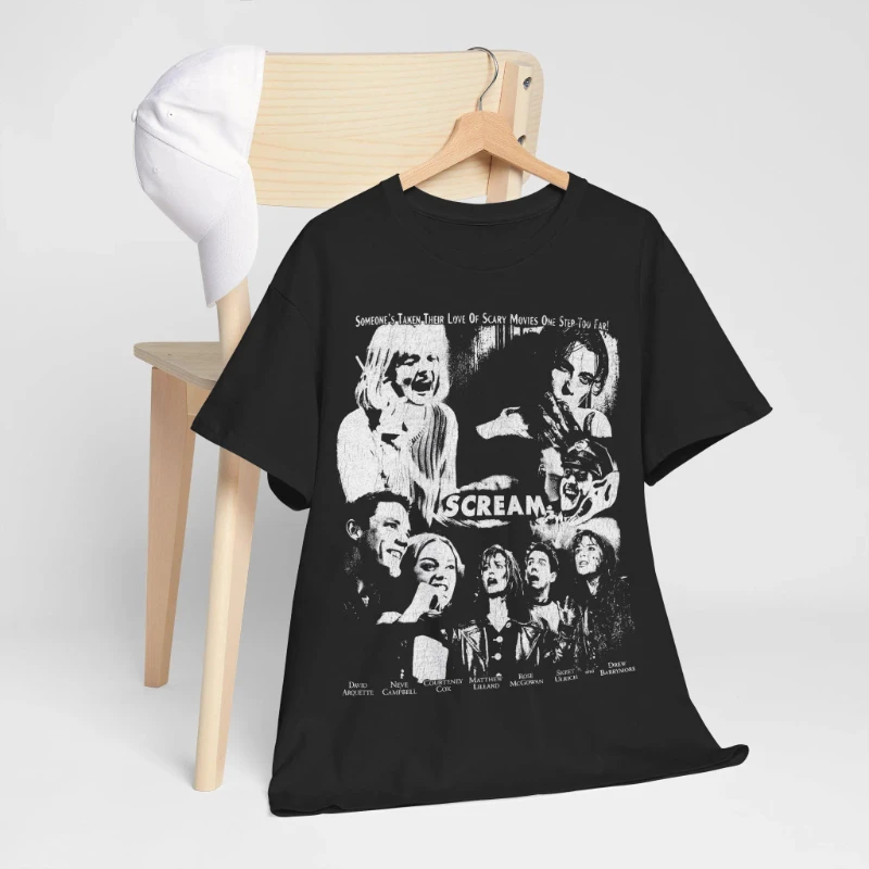 Vintage Scream Movie Shirt Retro 90s Horror Fan T-Shirt Scream Graphic Tee Scream Cast Bootleg Shirt Scary Movie Lover Gift