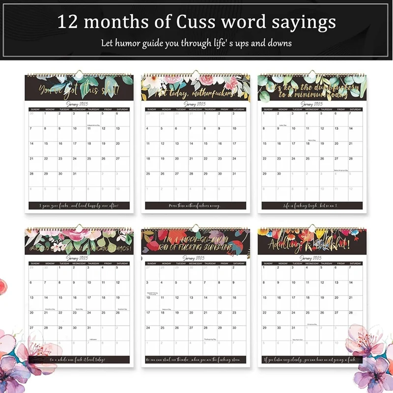 2025 Fu-Ck It Calendar For Tired- Women, 2025 Tired Women Calendar, Fu-Ck It Wall Calendar For Tired, Handmade Home-AT81