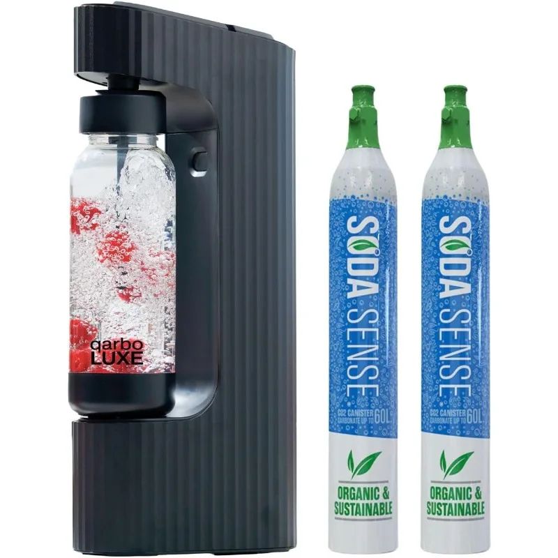 Twenty39 qarbo LUXE Premium Metal Sparkling Water Maker Machine - Soda Beverage Carbonator for Home