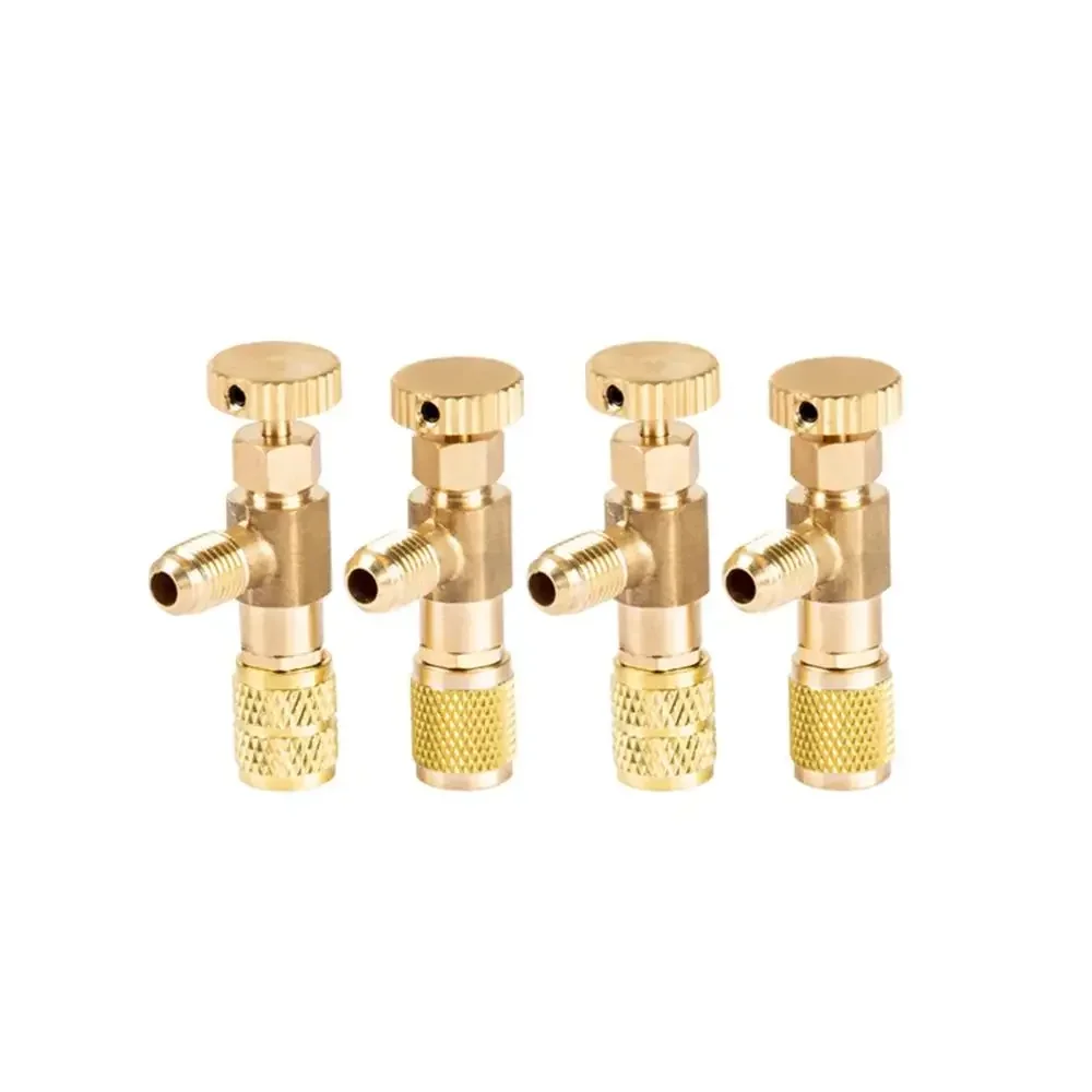 Household Air-conditioning Safety Valve R410a Special Valve Refrigeration Tool R22 Valve Liquid Filling Accessories 4pcs