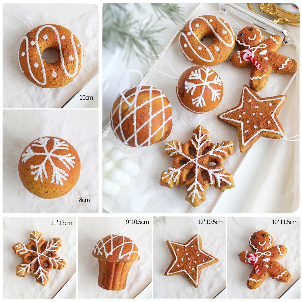 

DIY Gingerbread Man Pendant Christmas Tree Decoration Foam Ball Snowflake Christmas Tree Christmas Pendant Ornament