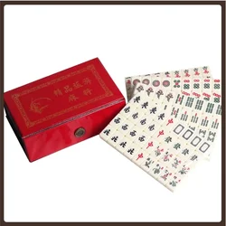 Standard Chinese Mahjong Set Full Size 144 Resin Small Travel Retro Classic Domino Professional Pocket Chess Ajedrez Gift Idea