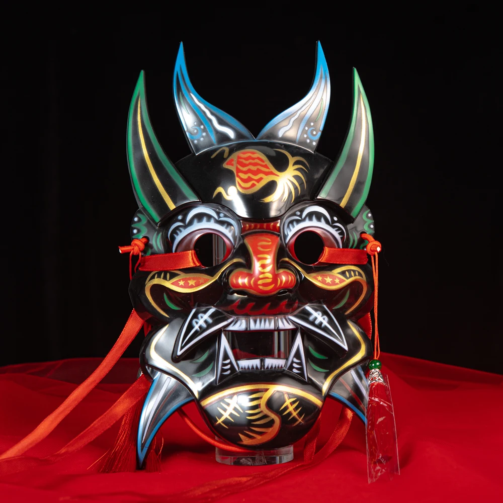 Temple Fair Nuo Opera Mask Second Generation Nuo Opera Mask Handheld Can Wear Full Face Handheld COS Wearable Mask