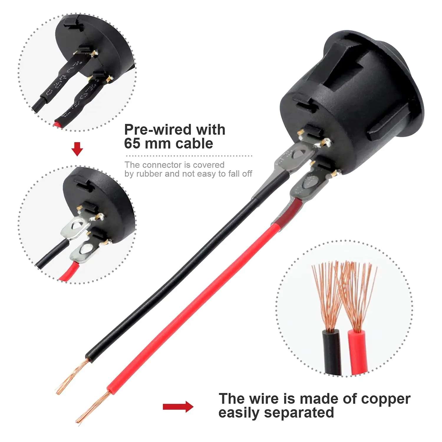 ON Off مفاتيح الروك المستديرة SPST 20 مللي متر صغيرة 12 فولت تيار مستمر دائرة صغيرة تبديل التبديل 12 فولت للسيارات السيارات RV 2 دبوس التبديل 120 فولت