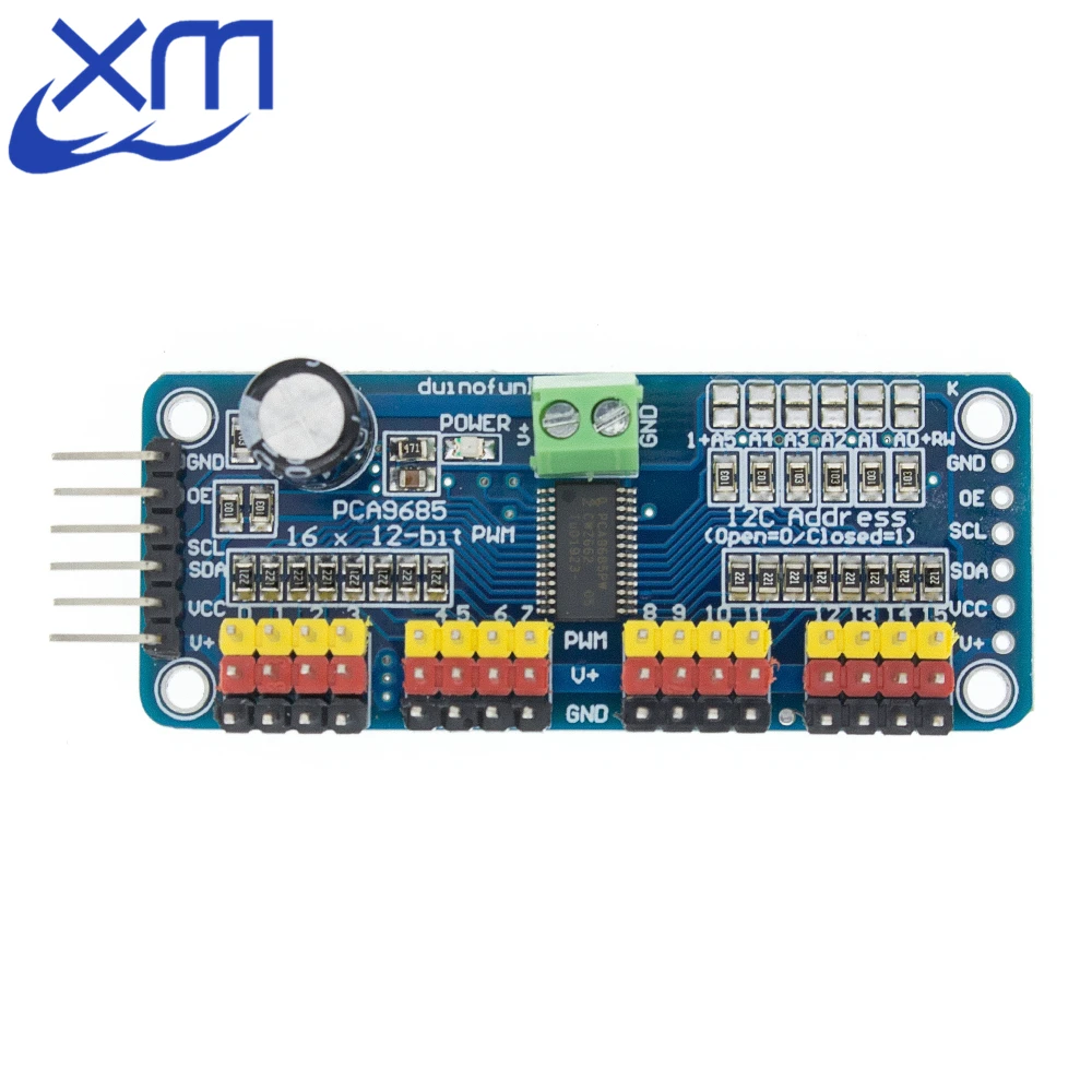 PCA9685PW 16 Channel 12-bit PWM/Servo Driver-I2C Interface PCA9685 Module Raspberry Pi Shield Module Servo Shield