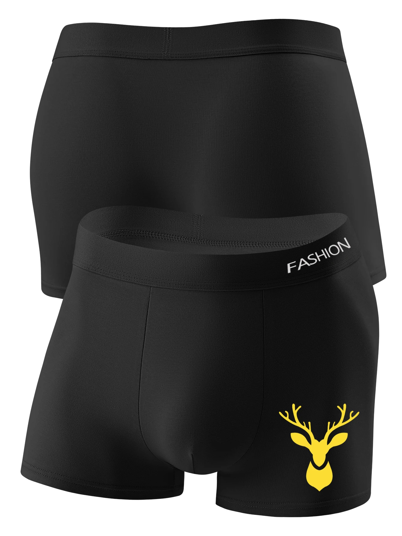 4-piece set of men's underwear, 93% casual boxer shorts, breathable, comfortable, elastic flat-bottomed sports shorts