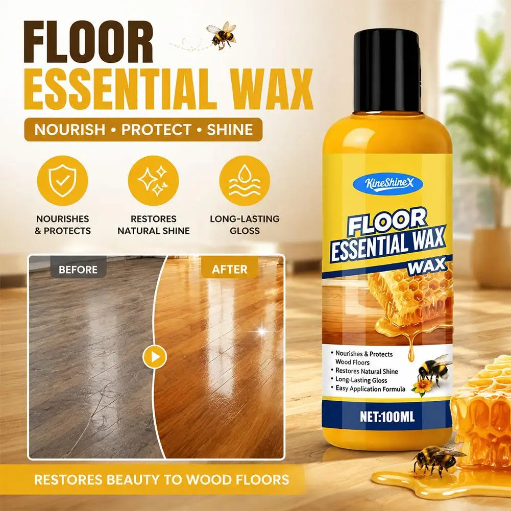 Beeswax Wood Polish Floor Wood Furniture Polishing Care Wax Multipurpose Wear Resistant Brightening Cleaning Wax