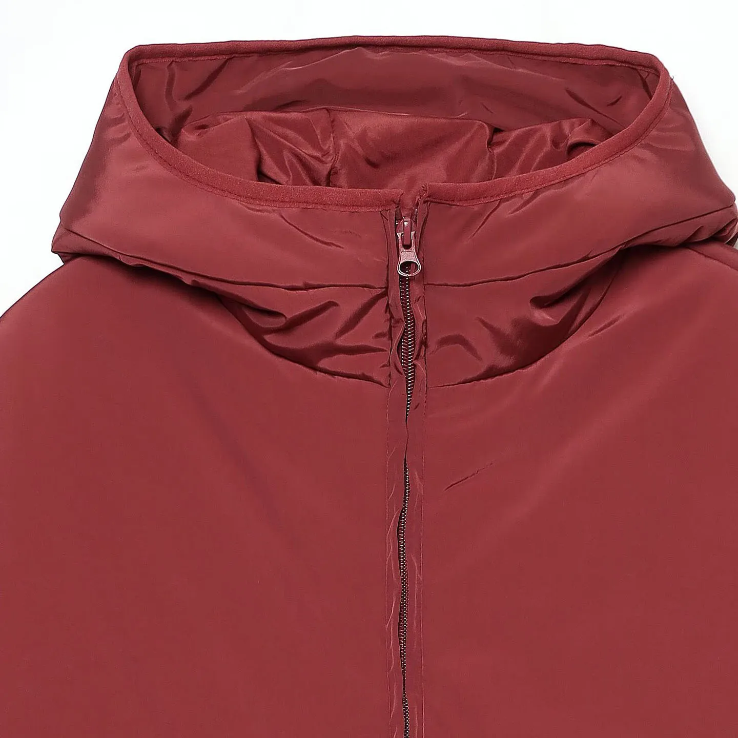 Fashionable Casual Multicolored Hooded Pocket Bread Coat Women's Autumn Outerwear Loose Fit Zipper Closure Long Sleeve Coat