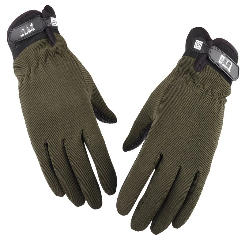 Man Tactical Gloves Lightweight Breathable Summer Fishing Non-slip Women Riding Full Finger Gloves