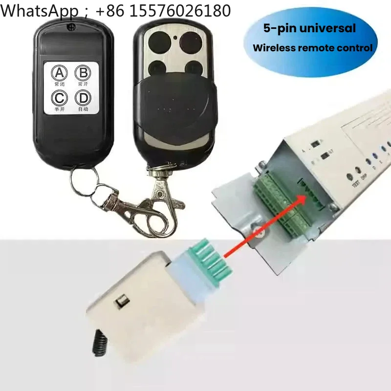 Automatic sensor door 5-foot wireless remote control 5-hole learning type ABCD normally open/lock door remote control