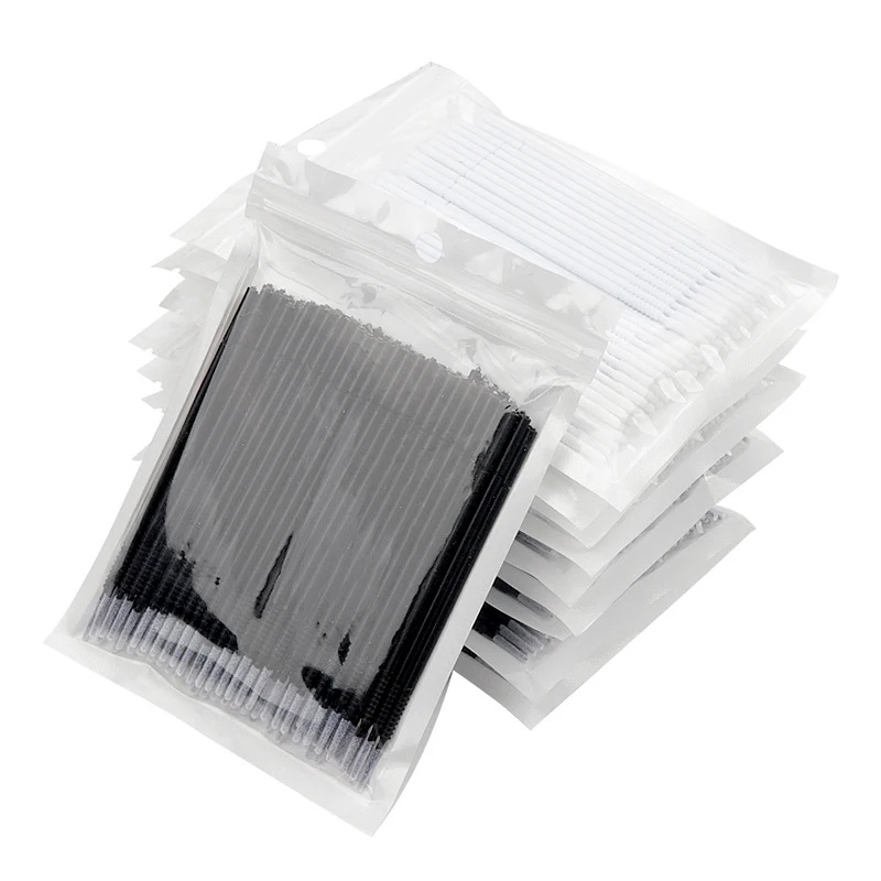 100 قطعة إزالة مسحة مايكرو فرشاة ماكياج فرش الجملة رمش تمديد لوازم جلدة اكسسوارات أدوات ماكياج