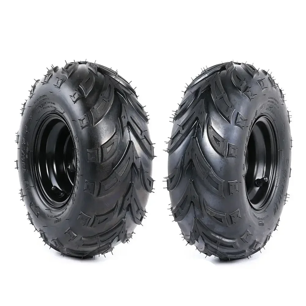 

Set 2 Go Kart ATV Tire 6" inch Wheel 145x70-6 145/70-6 Tire 3 Lug Rim Mini Bike ATV Buggy Quad