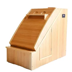 Best selling imported hemlock ozone far infrared half length Mini sauna room single fumigation cabin space capsule 1 person