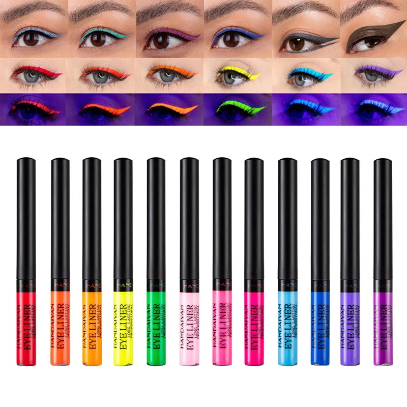 Colorful Eyeliner Pen Eyes Makeup Waterproof Liquid Eye Liner Pencil 24 Colors Optional Make up Cosmetics Long-lasting Matte Pen