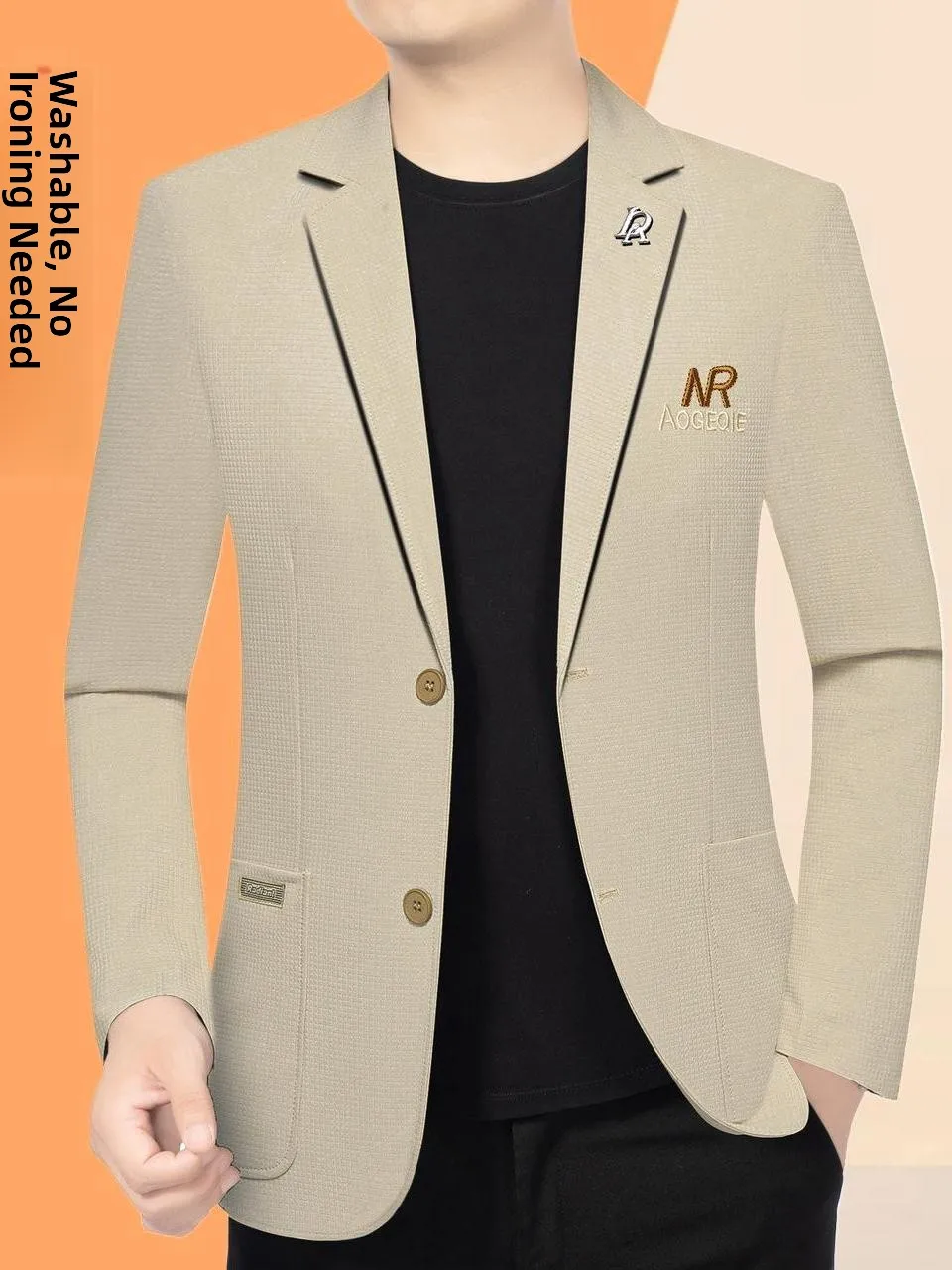 

Faionable Casual Men's Small Suit Jaet Luxury Spring New Sle Versatile Haome Trendy Busin Casual Top irt