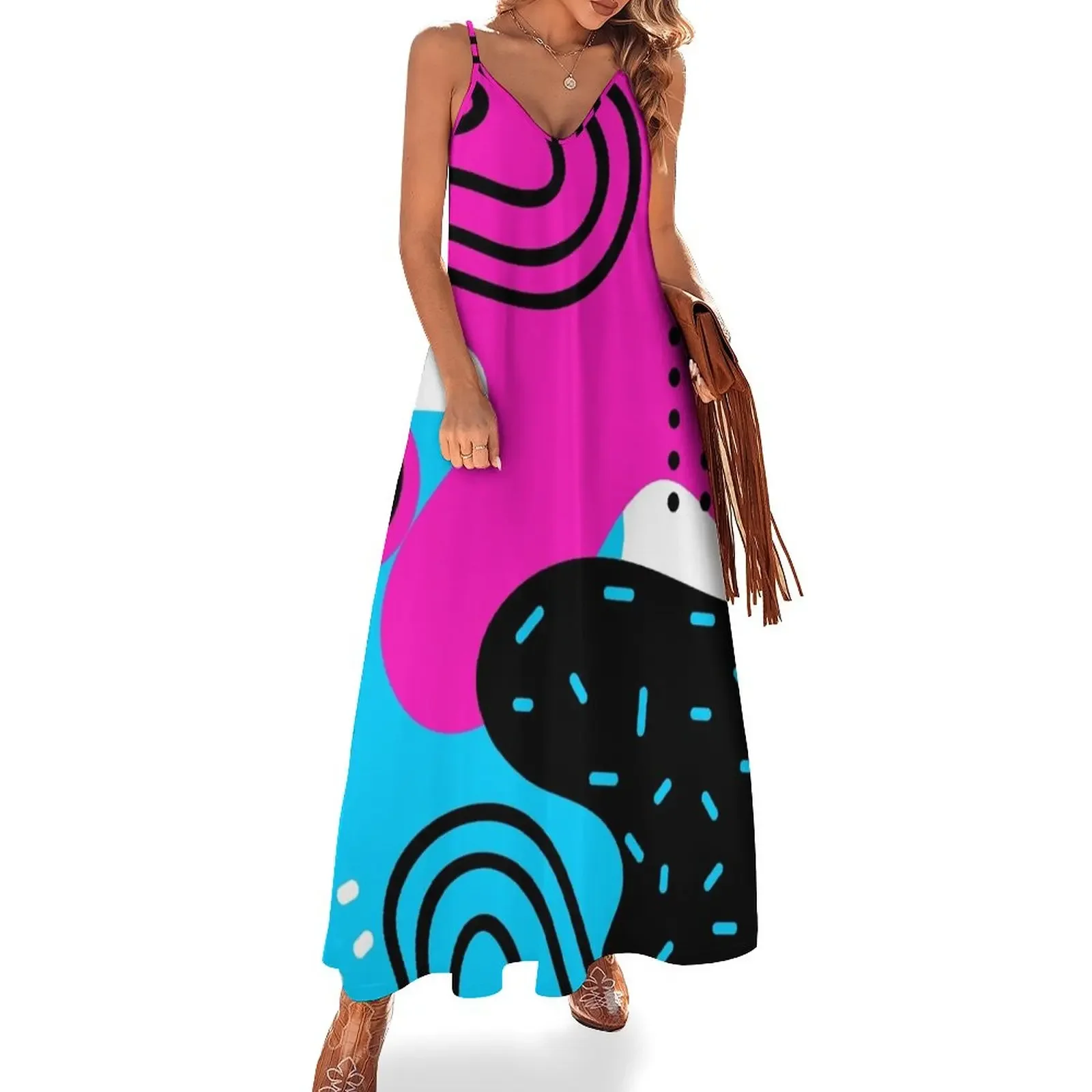 

retro Sleeveless Dress Women's summer long dress women's summer jumpsuit elegant dresses for women summer clothes for women