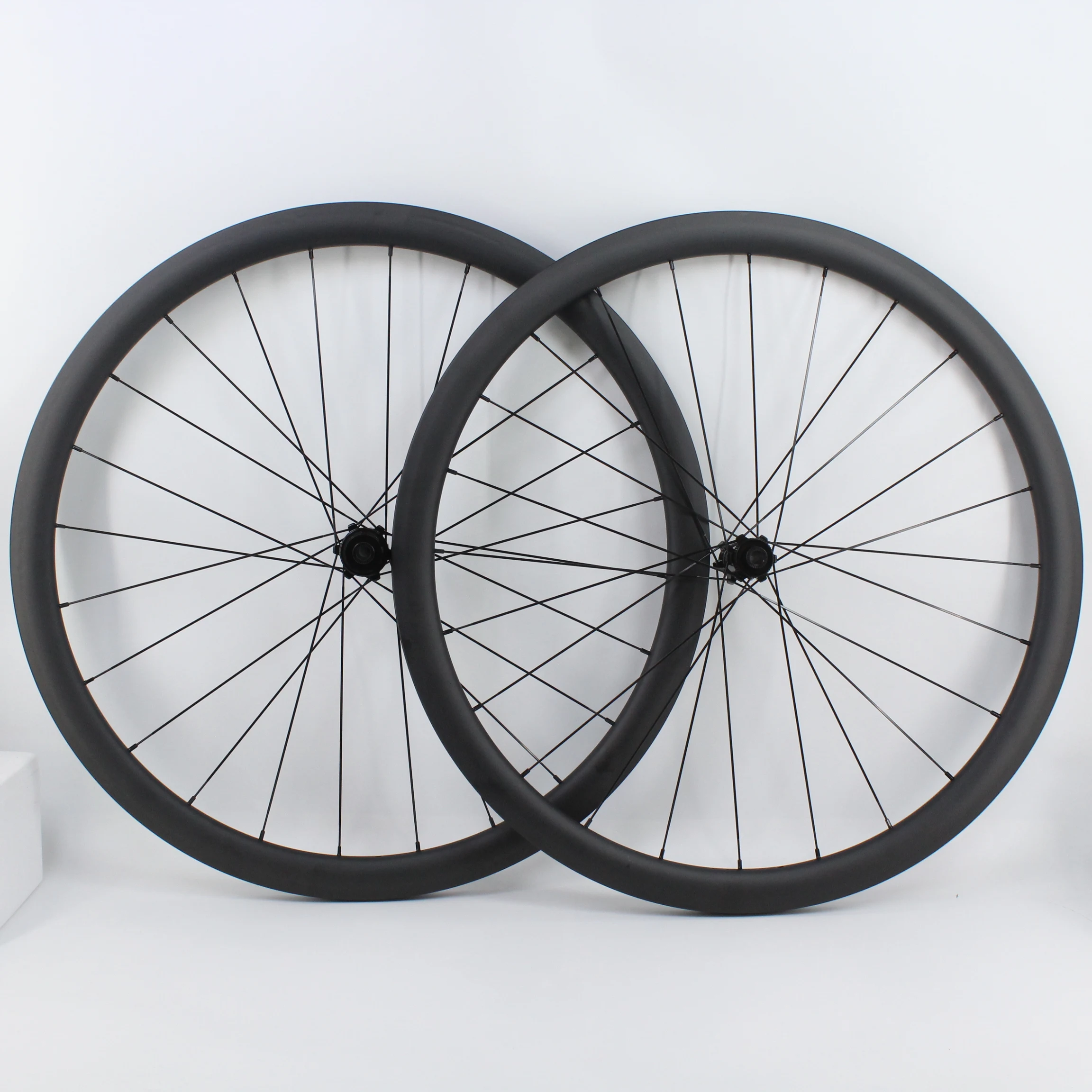 Brand New 700C Road Bike Matt UD Full Carbon Fibre Wheelset Disc Brake Direct pull hubs Tubular Clincher Tubeless Rims