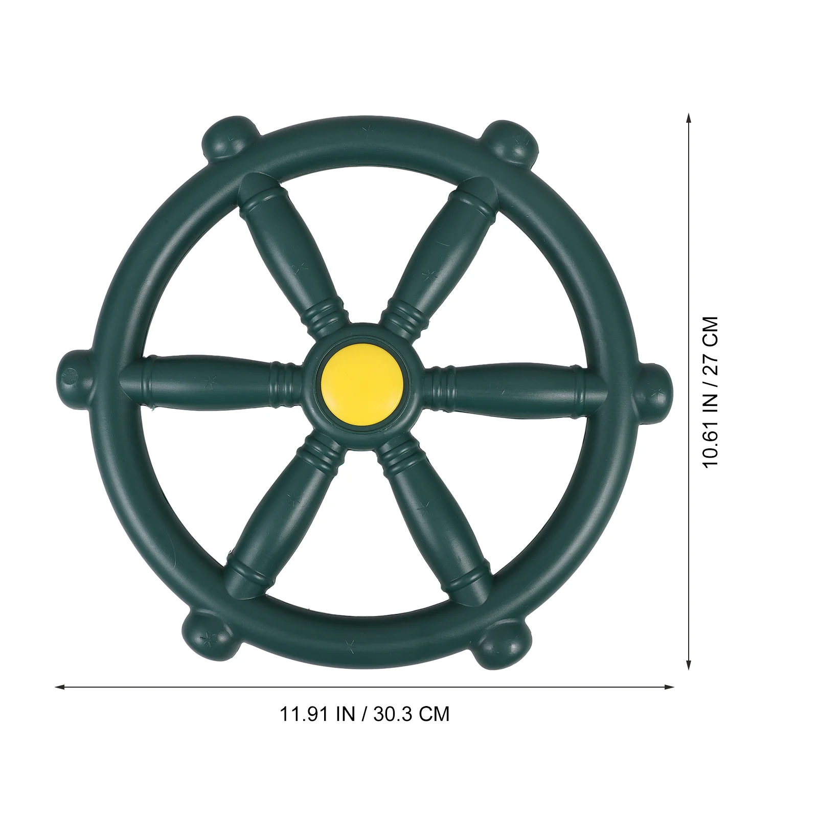 Pirate Ship Steering Wheel for Backyard Playset Swing Attachment Outdoor Playground Game Equipment Sturdy Reusable Plastic Round