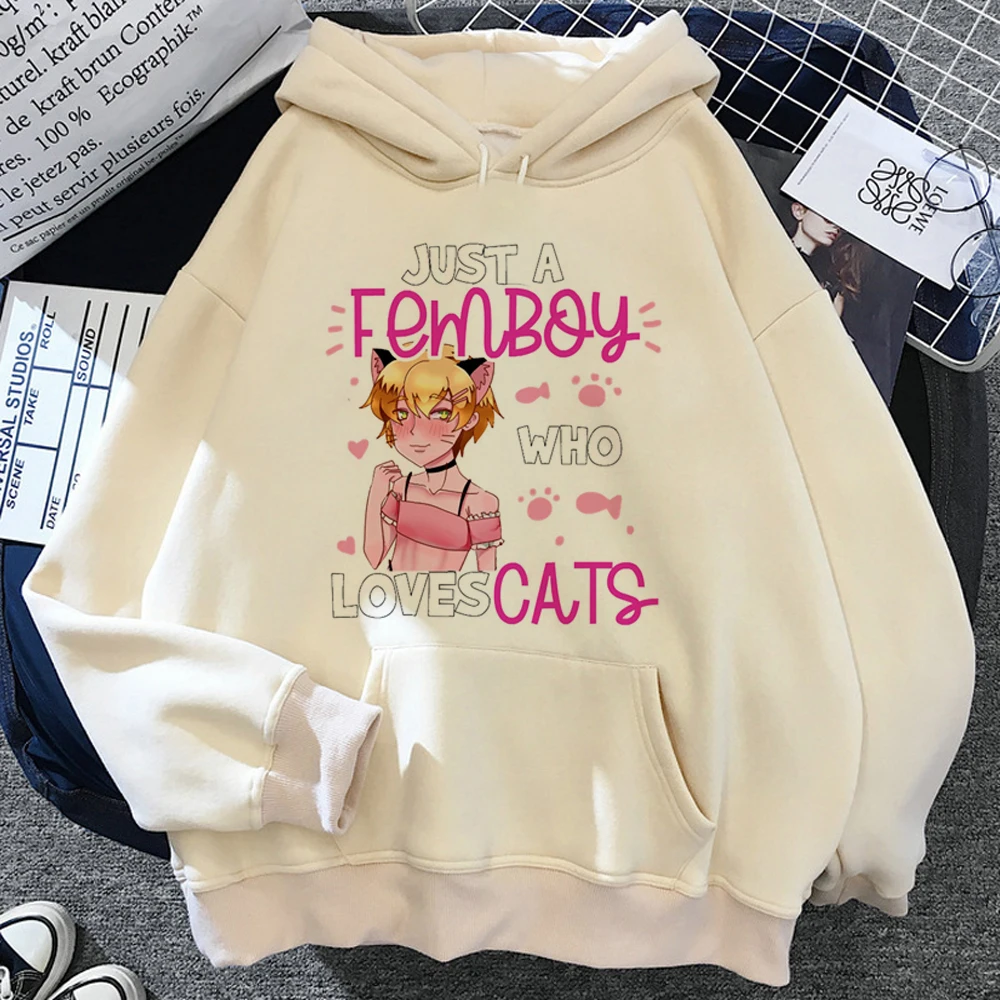 Femboy Hoodies Vrouwen Winter Streetwear Anime Koreaanse Stijl Capuchon Kleding Vrouwen Harajuku Trui