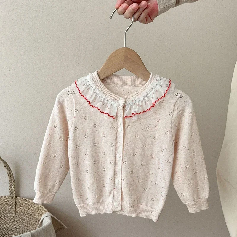 2025 New Autumn Toddler Baby Girl Knitting Cardigan Long Sleeve Coat Newborn Baby Girls Sweater Coat 0-3Yrs Children Clothes