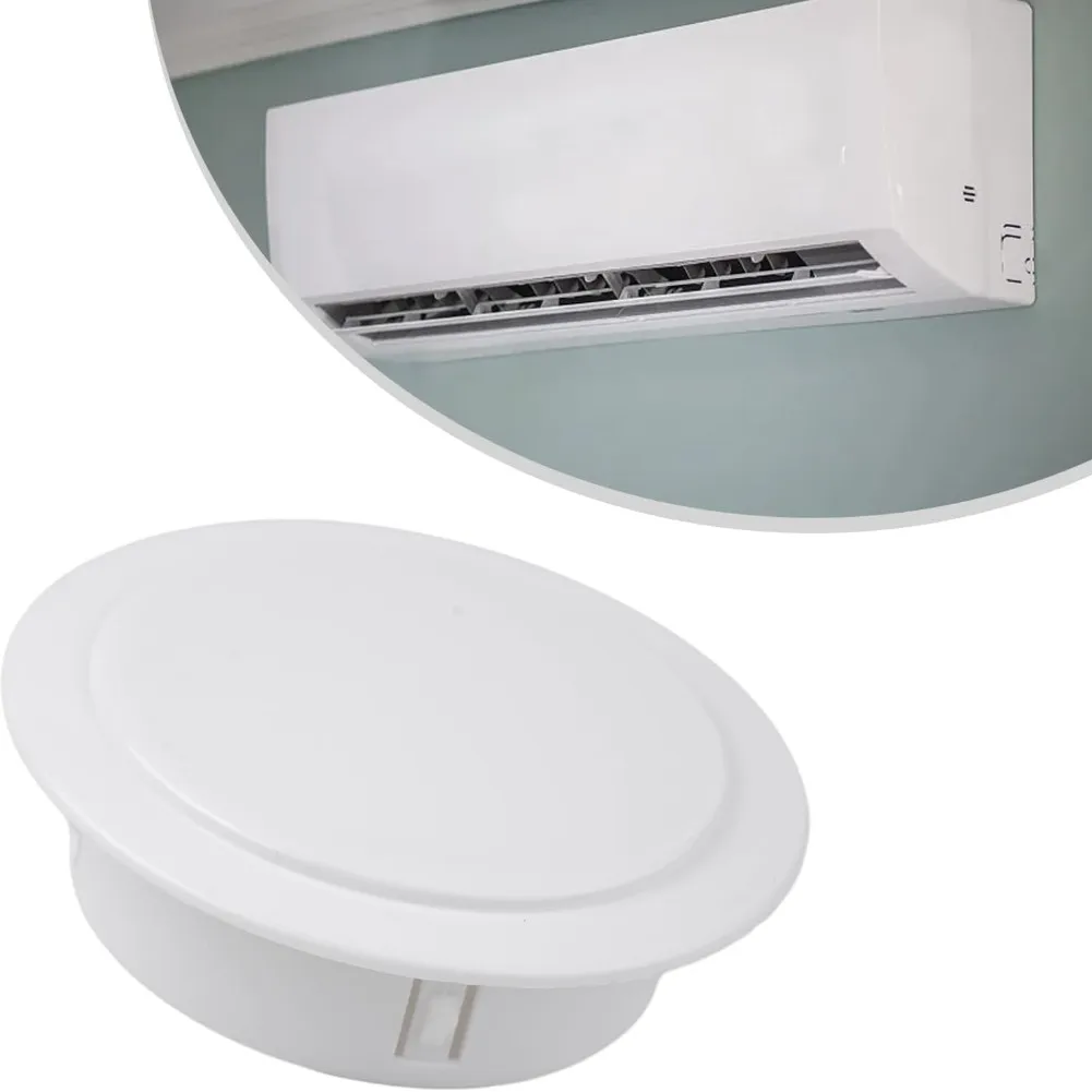 Air Conditioning Ventilation Cover Protective Cap White Plastic Round Air Conditioning Wall Hole Cover Decorative Mesh Vent Cap