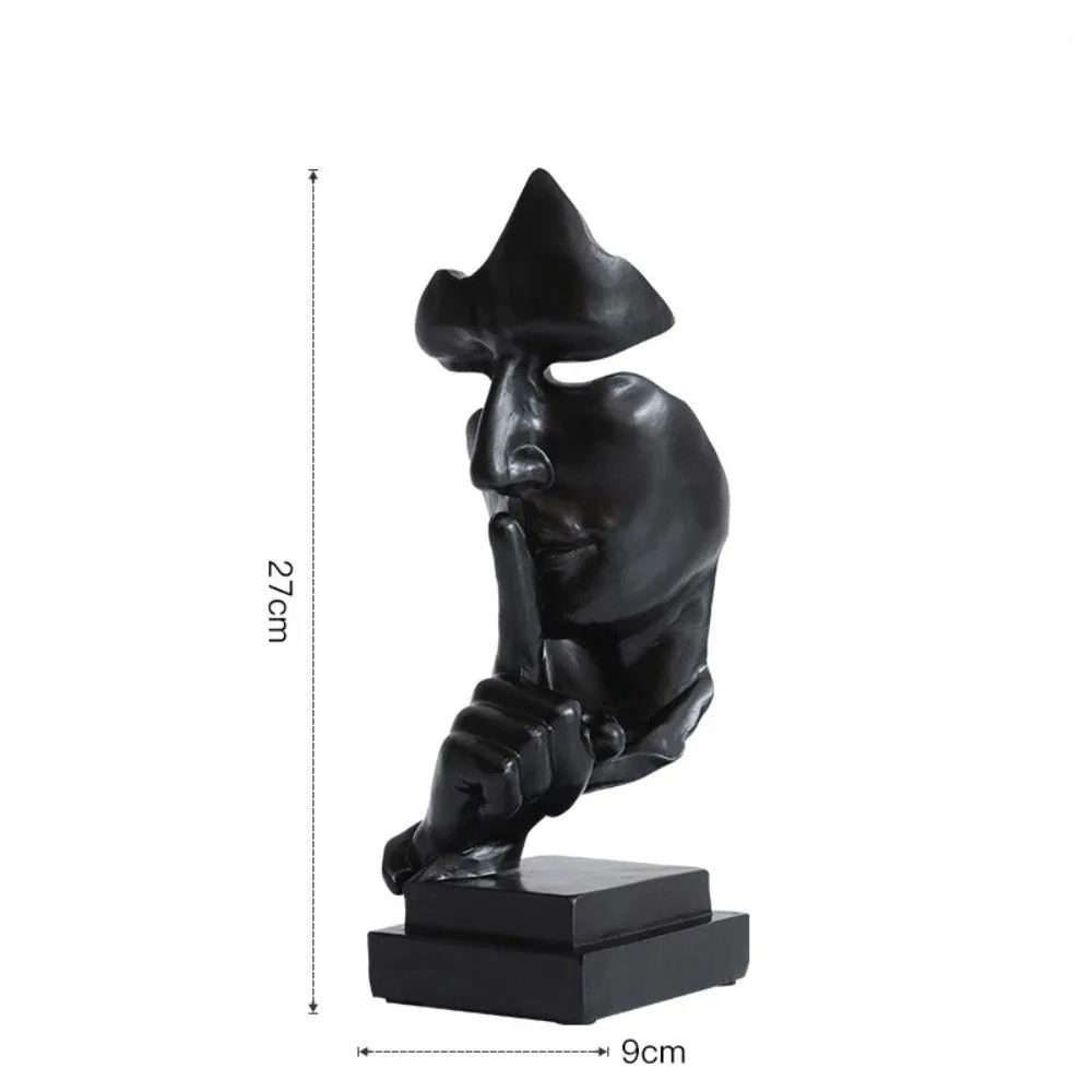 Decoration Desktop Keep Silence Statue Office Decor Unique Design Resin Figure Ornaments Thinker Statue Home