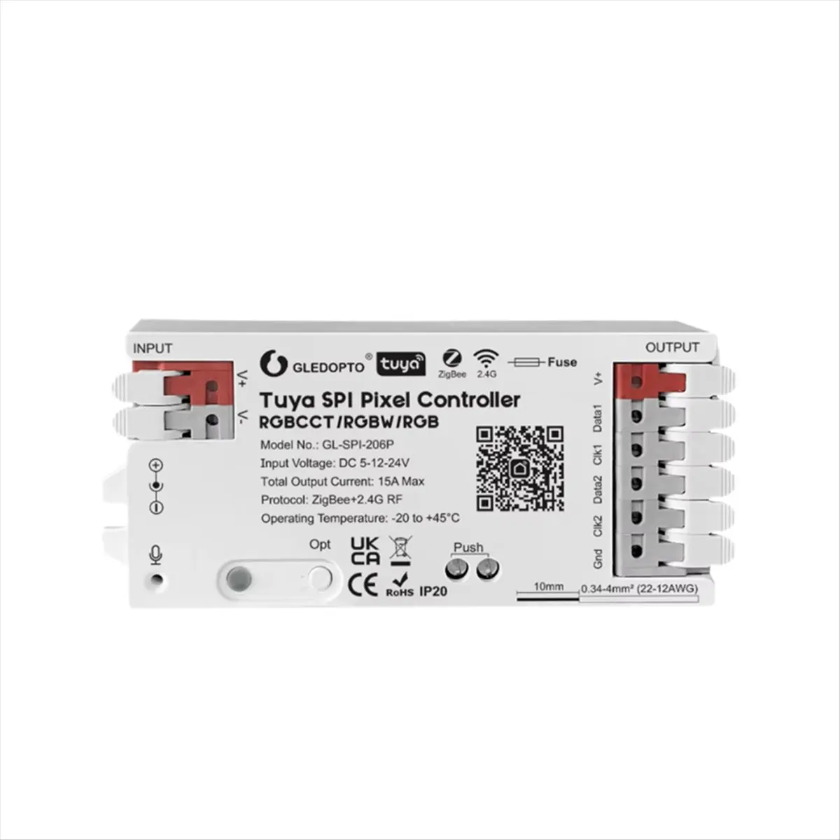 AAAE  Tuya SPI Pixel LED Controller RGBCCT RGBW RGB Dynamic Light Sync with for Smart Life, Assistant, ZigBee-206P